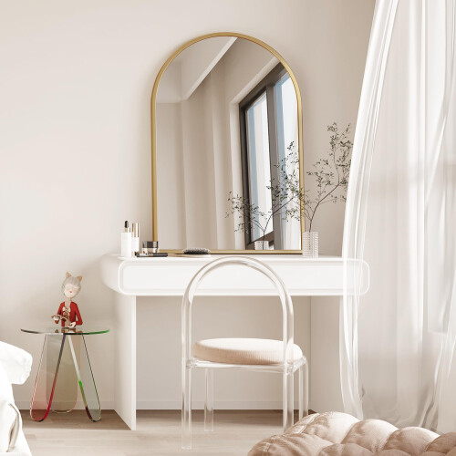 Dripex (Gold, 50*75cm) Dripex Arched Mirror: Stylish Home Décor. 2