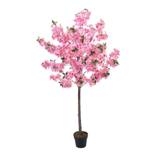 Living And Home 180cm Artificial Cherry Blossom Tree in Pot for Decoration 1