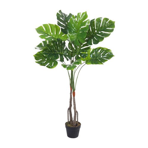 Living And Home 120cm Artificial Monstera Deliciosa Tree in Pot for Decoration 1