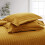 (Single, Mustard) Satin Stripe Duvet Quilt Cover Bedding Set 4