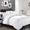 (Double, White) Satin Stripe Duvet Quilt Cover Bedding Set 1