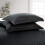 (Double, Black) Satin Stripe Duvet Quilt Cover Bedding Set 4