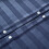 (Double, Navy Blue) Satin Stripe Duvet Quilt Cover Bedding Set 5