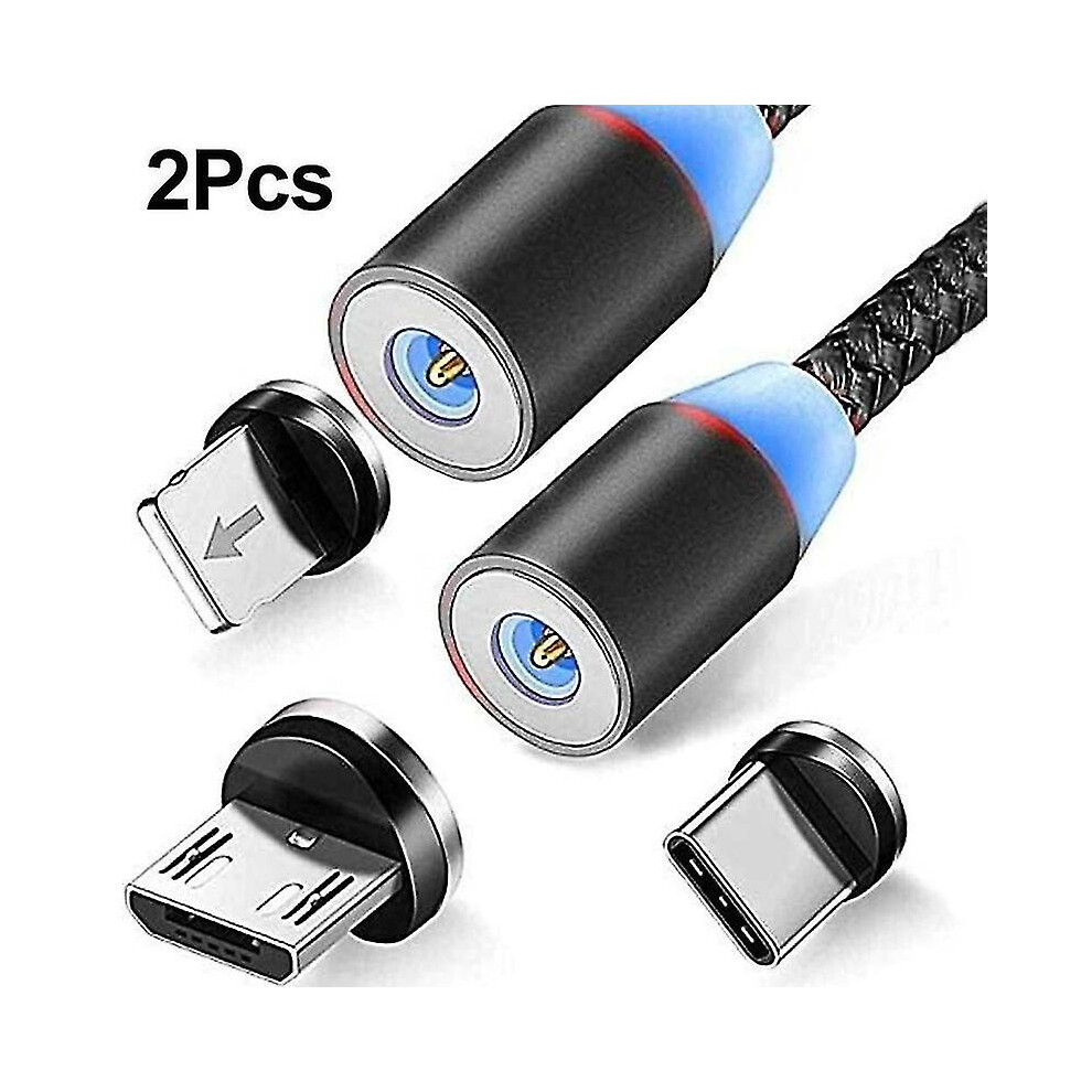 Pack Of 2 Statik Magnetic Charging Cable 360 And 180 Rotating Phone Charger