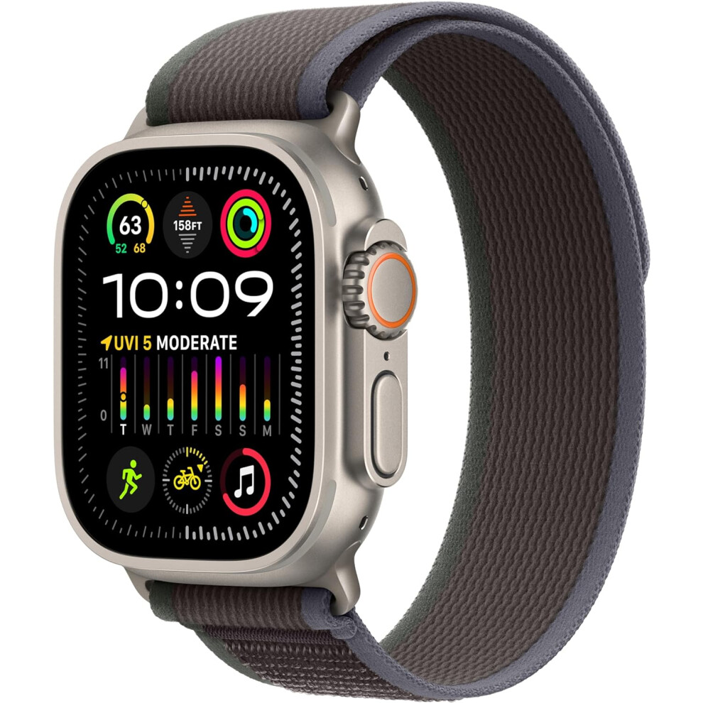 Apple Watch Ultra 2 49mm(GPS+Cellular) (MRF63, Titanium Case with Blue/Black Trail Loop - M/L)