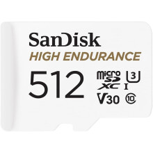 SanDisk High Endurance MicroSD Card (512GB, SDSQQNR-512G)
