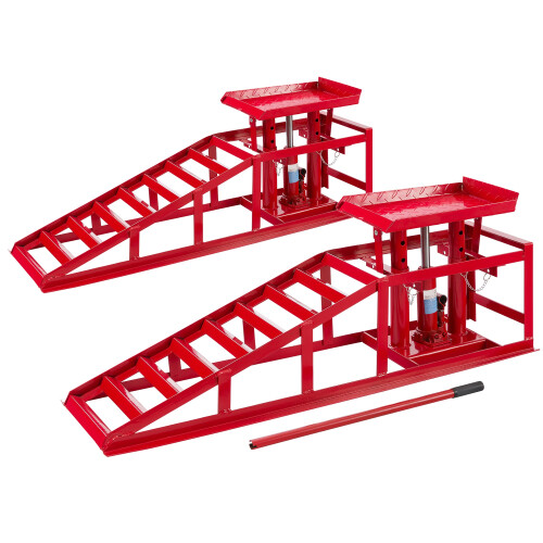 AREBOS AREBOS XXL Car Ramp | Lifting Platform | Car Ramp | 245 mm drive-up width | Drive-up ramp | Lifting Platform | Height Adjustable 2 T | (Set of 2)