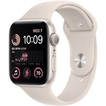 Apple Watch SE 2 (2022) 44mm (MRE53, Starlight Aluminium Starlight Sport Band, M/L) - Refurbished