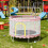 Living And Home (Pink) Outdoor Enclosure Trampoline with Balance Bar 1
