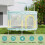 Living And Home (Light Blue) Outdoor Enclosure Trampoline with Balance Bar 4