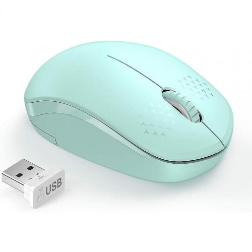 Wireless Mouse, 2.4g Silent Mouse With Usb Receiver, Laptop Mouse (green)