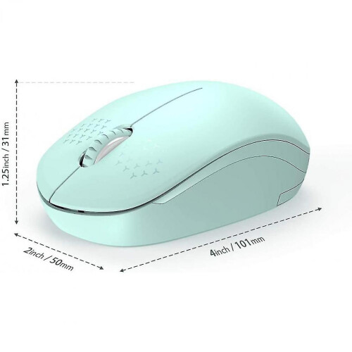 Wireless Mouse, 2.4g Silent Mouse With Usb Receiver, Laptop Mouse (green) 1