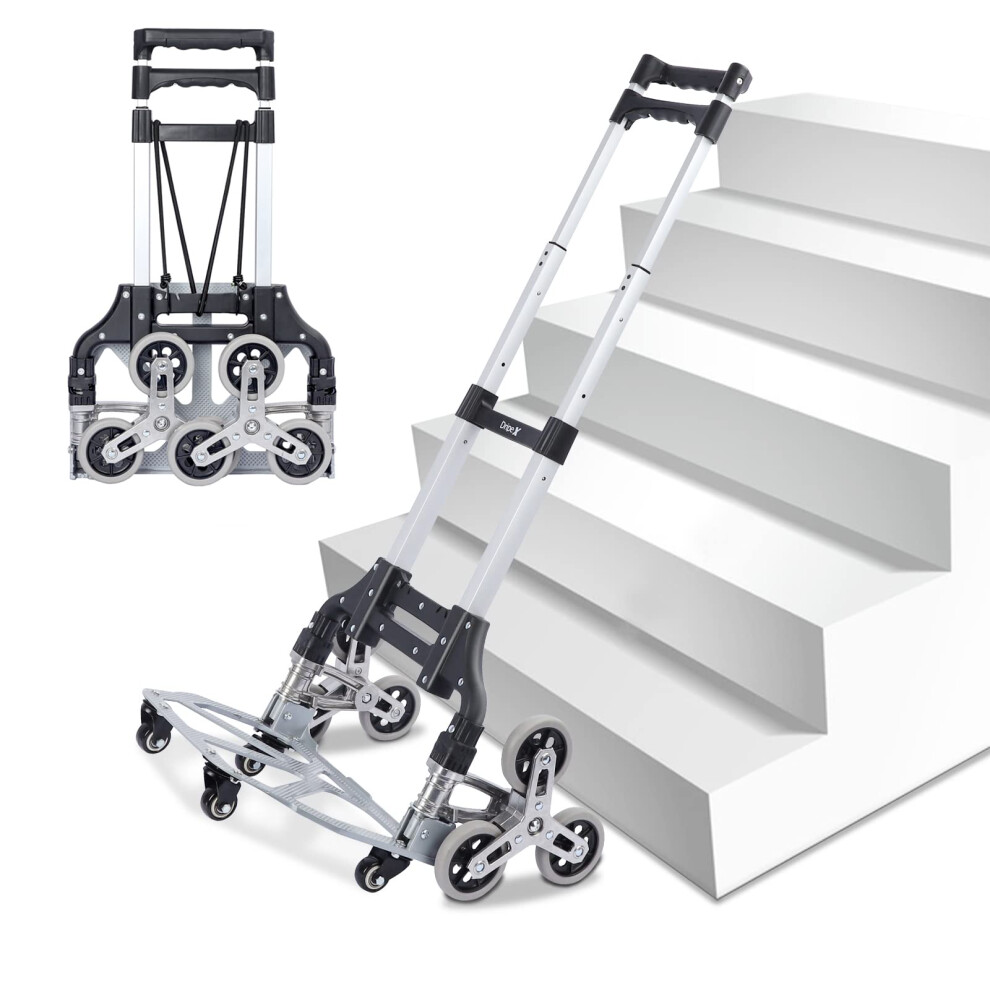 Folding Hand Truck: Lightweight Collapsible Dolly Cart With 10 Wheels 763073754132
