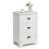Casart 3-Drawer Bedside Table Nightstand Accent Side Table Vintage White 1