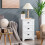 Casart 3-Drawer Bedside Table Nightstand Accent Side Table Vintage White 8