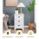 Casart 3-Drawer Bedside Table Nightstand Accent Side Table Vintage White 5