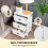 Casart 3-Drawer Bedside Table Nightstand Accent Side Table Vintage White 4