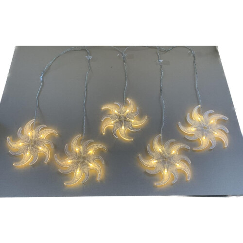 5 LED Acrylic Frosted Swirls - Warm White 1
