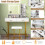 Casart Dressing Tables Stools Set 100 x 45 cm Table & Stool W/ LED Mirror 7