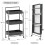 3 Tier Foldable Metal Rolling Organizer Cart 4