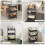 3 Tier Foldable Metal Rolling Organizer Cart 6