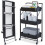 3 Tier Foldable Metal Rolling Organizer Cart 9