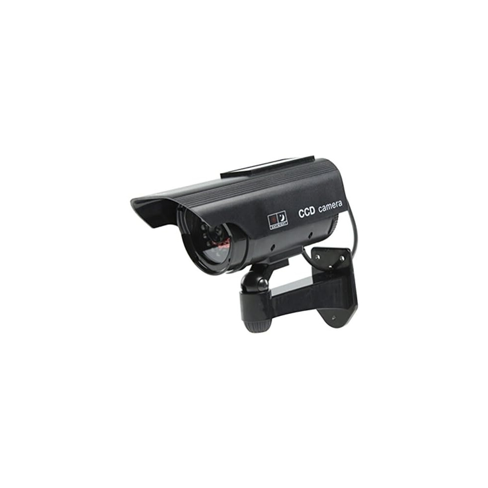 Black Solar Dummy/Fake Cctv Security Camera/Outdoor Camera With Solar Panel For Flash Led 5412810269600
