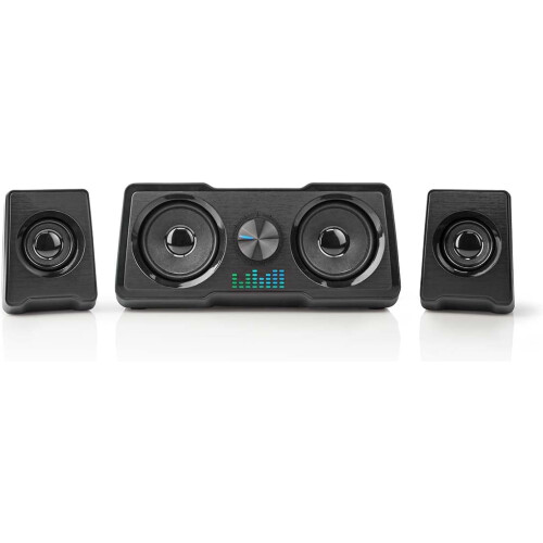 48w PC Laptop Speakers Set USB AUX Stereo Computer Desktop Volume Control Black