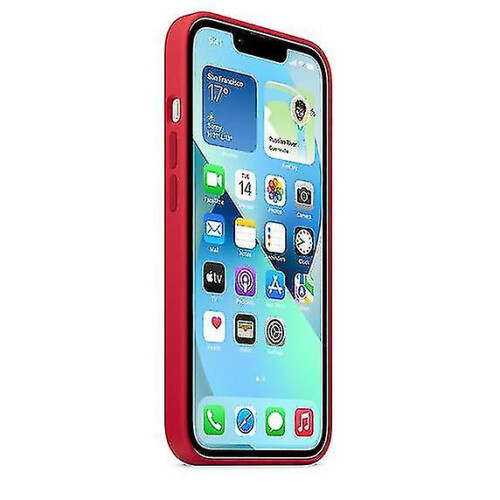(Red) Silicone Case with Magsafe for Iphone 13 Mini Phone Case 1