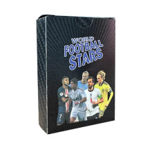 (55pcs Black Football Cards) Basketball Cards World Cup Football Star Cards Champions League Football Gifts for Kids