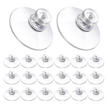 20 Pcs Suction Cup Plastic Suction Pads 40mm Clear Pvc Sucker Pads Strong Adhesive Suction Holder W
