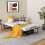 Casart Folding Single Bed Portable Guest Bed W/ Wheels & Memory Foam Mattress 4