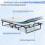 Casart Folding Single Bed Portable Guest Bed W/ Wheels & Memory Foam Mattress 2