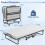 Casart Folding Single Bed Portable Guest Bed W/ Wheels & Memory Foam Mattress 8