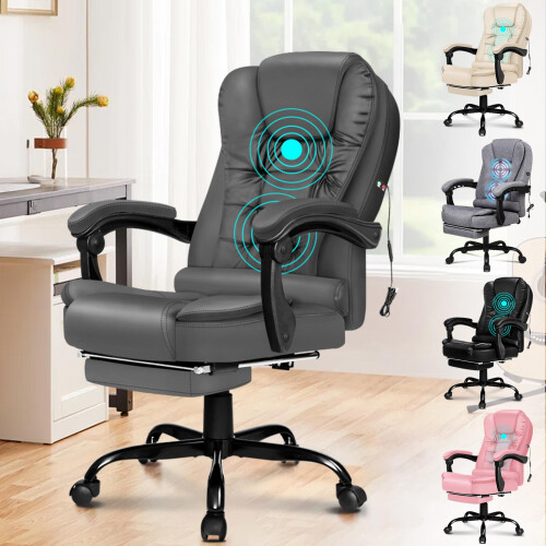 ELFORDSON (Grey) ELFORDSON Massage Office Executive Chair 1