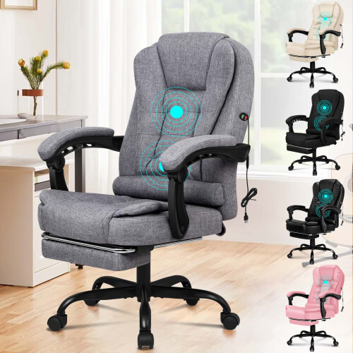 ELFORDSON (Fabric Grey) ELFORDSON Massage Office Executive Chair 1