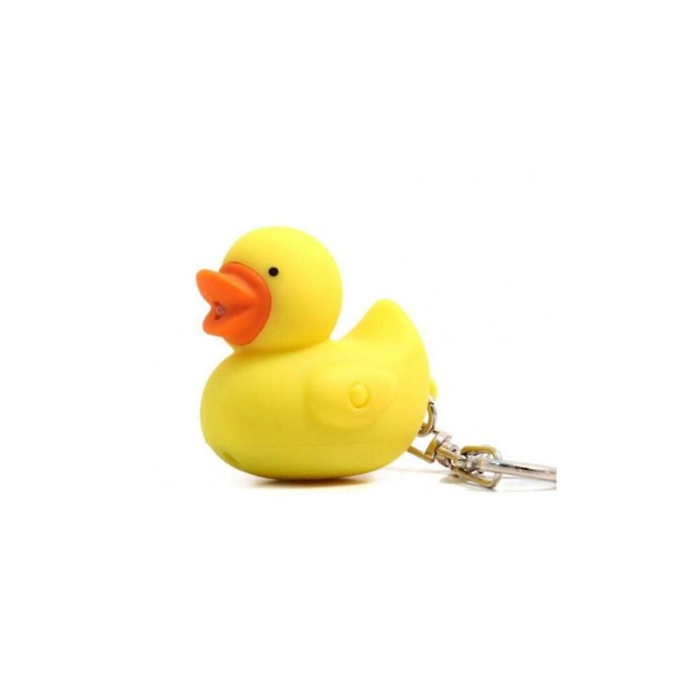 Keyring / Keychain Duck With Joint And Quack Sound Yellow One Size