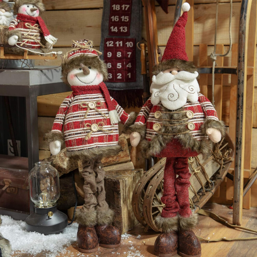 Widdop And Co. Santa & Snowman Standing Plush Ornaments