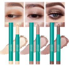 Eyeshadow Stick,Thrive Eye Shadow Brightener Stick,Waterproof Glitter Highlighter Eye Liner, Shimmer Creamy Long Lasting Eye Shadow Makeup (3 Colors (