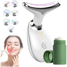 Luxe Professional Face Lift, Luxe Laser Professional Face Lift - 7 Lights, Microcurrent Multifunctional Facial Massager (White) (White)