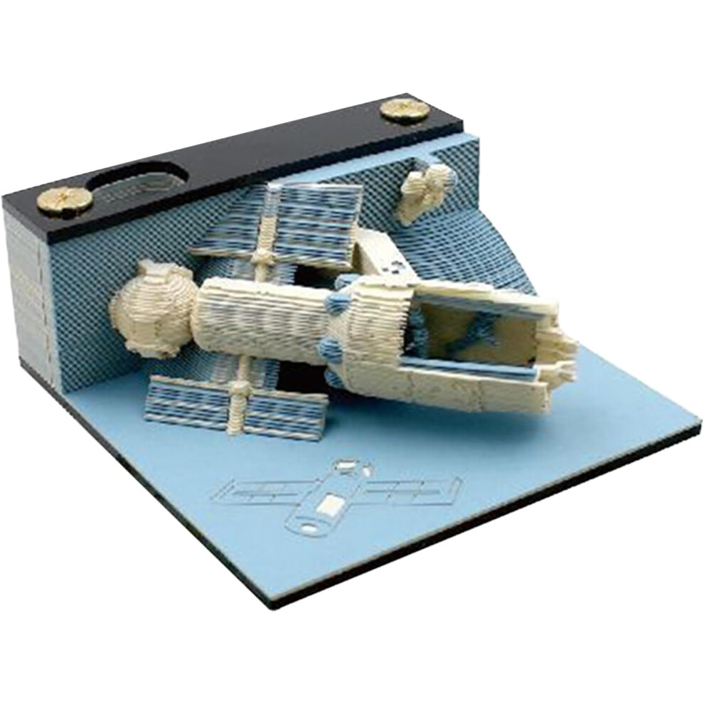 3D Memo Pad Space Themed Decorative Stress Relief 3D Notepad with Pen Holder Office Living Room Desk Memo Pad Gift for Colleague Friend, Spaceship Not-image-OPC-PDP8NBB-NEW