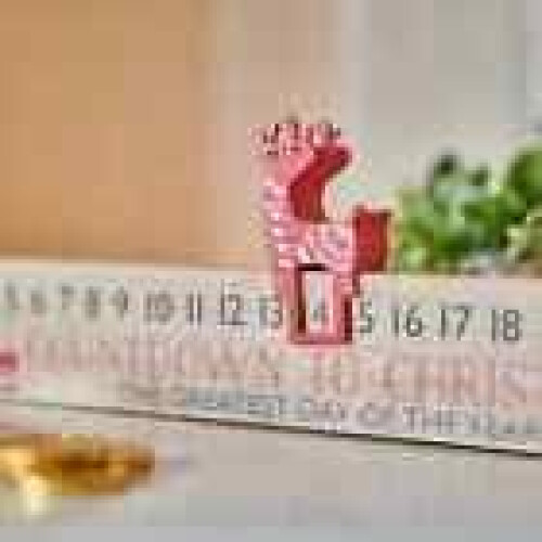 WIDDOP and Co. Countdown To Christmas Plaque with Red Reindeer Marker 1