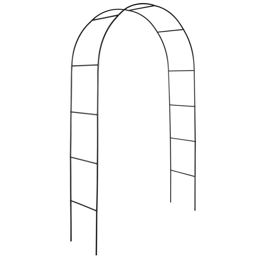 2M Metal Garden Arch Rose Arbour Trellis Archway