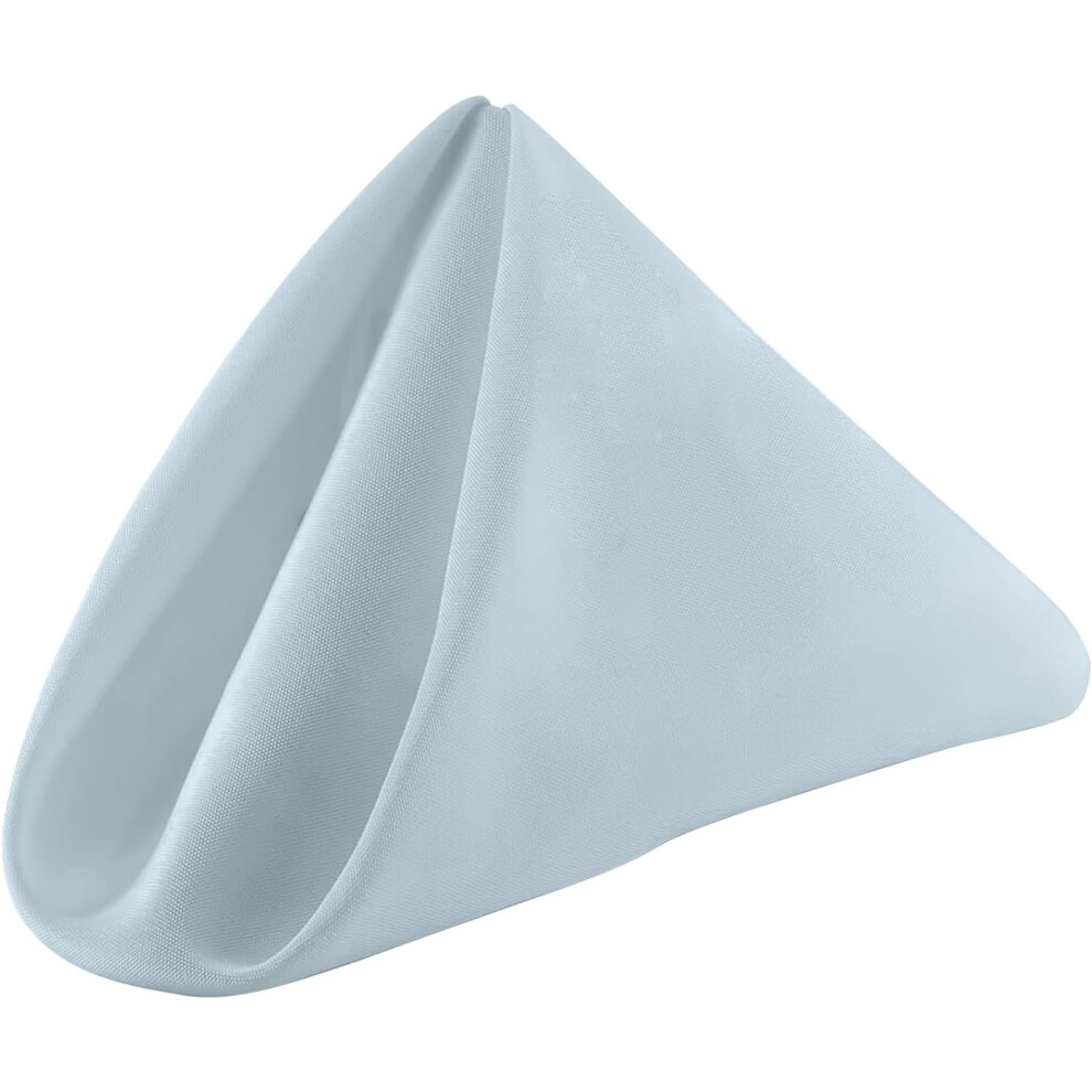 (Dusty Blue, 50pcs) Cotton Polyester Table Napkins, 20 Inch Dinner Napkins with Hemmed Edges Soft & Smooth Napkins Lightweight & Machine Washable Serviettes