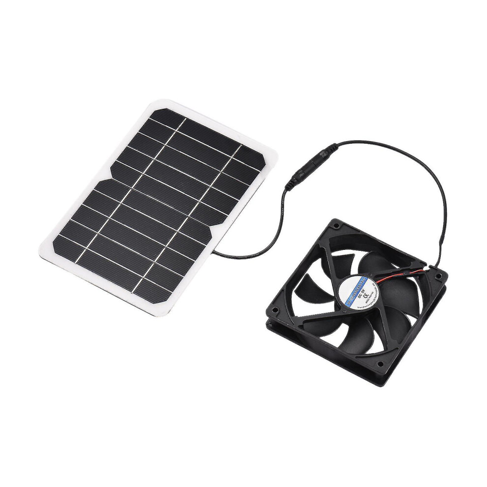 6W 5V Solar Panel With Fan Ventilator Chicken Coops Solar Fan Solar Cell For Dog Chicken House Sheds Rv Greenhouse Outdoor Camping Mini Cooling Ventil 8238749224766