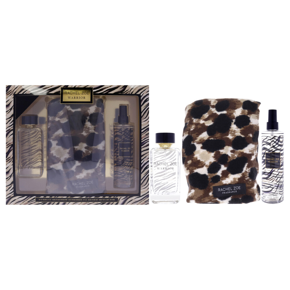 Rachel Zoe Warrior By For Women - 3 Pc Gift Set 3.4Oz Edp Spray, 10Oz Body Mist, Scarf