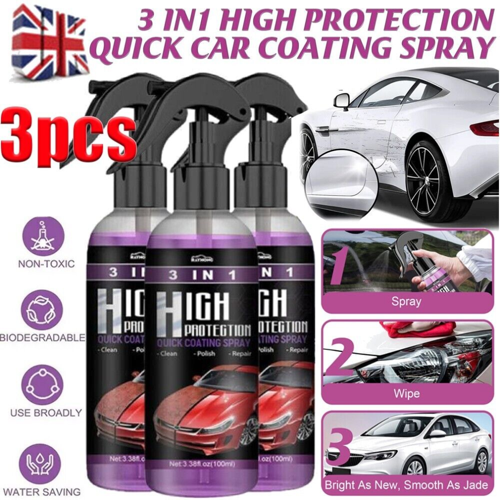 3pack High Protection Quick Car Coat Ceramic 3 In 1 Coating Spray