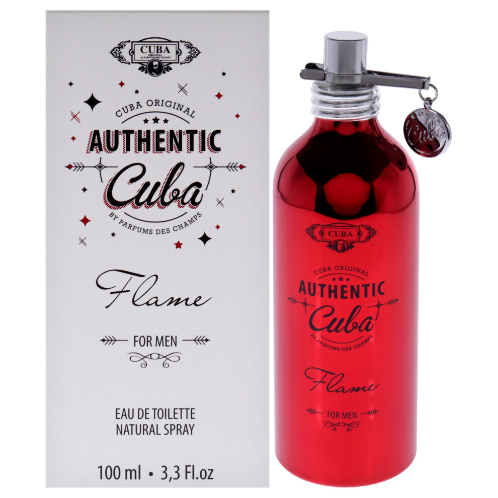 Cuba Authentic Flame By For Men - 3.3 Oz Edt Spray