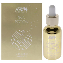 Nykaa Naturals Skin Potion Gezichtsolie 24K Goud 1.01 oz - Verhoogt collageen - Hydraterende gezichtsolie voor de droge huid - Geurvrij - Alle huidty