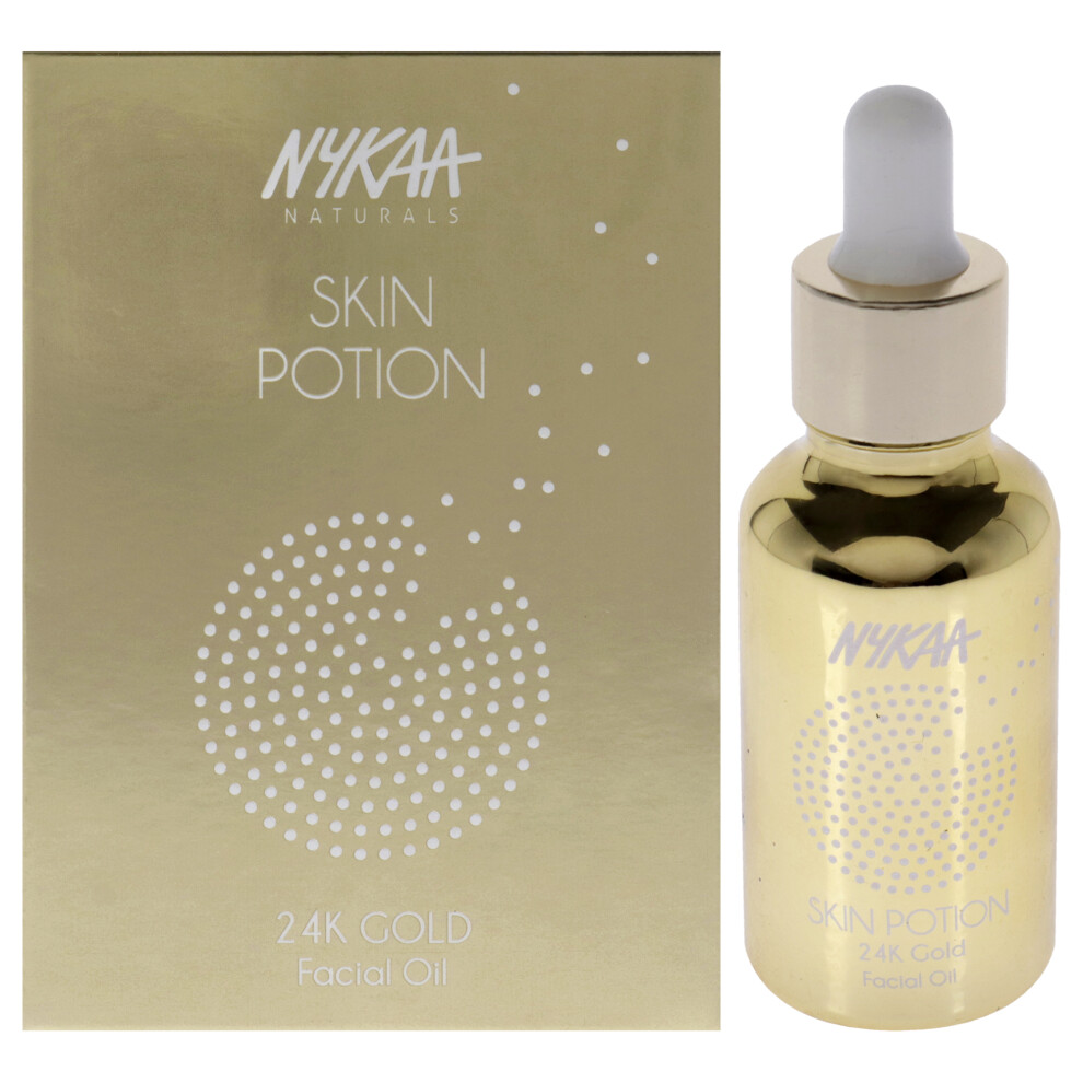 Nykaa Naturals Skin Potion Viso Oil - 24 K Gold For Women 1 Oz Oil-image